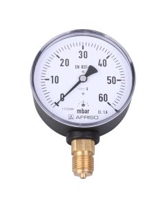 Gasmanometer  Stahlblech ; 0-60 mbar
