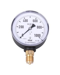 Gasmanometer  Stahlblech ; 0-1000 mbar