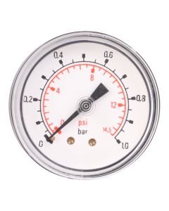 Manometer  NG 63 axial Stahlblech schwarz ; 0 bis 1 bar