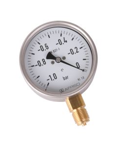 Manometer  Edelstahl NG 100 radial ; -1 bis 0 bar