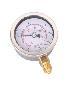 Manometer  Edelstahl Glyzerin NG 63 radial ; -1 bis +3 bar