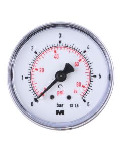 Manometer axial; 0 bis 6 bar; 1/4"