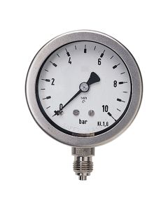 Chemie-Ausführung NG 63 radial Manometer  ; 0 - 10 bar