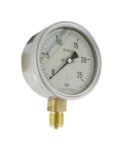 Manometer  Edelstahl Glyzerin NG 100 radial ; -1 bis +5 bar