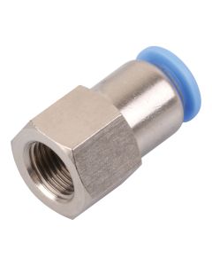 Schnellsteck-Verschraubung  M-Push 120 Messing vernickelt Innengewinde ; 3/8" IG x 12 mm