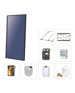 Flachkollektor Solarpaket SOLARBAYER PremiumPlus AL 2.86 V Set 2; 2 Kollektoren (vertikal), 5,72 m²