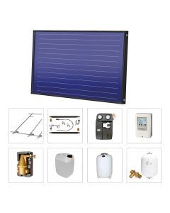 Flachkollektor Solarpaket SOLARBAYER PremiumPlus AL 2.86 H Set 5; 5 Kollektoren (horizontal), 14,30 m²