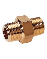 RIEGLER Reduziernippel Kurz – Messing CW614N – G 3/8" X G 1/8" – SW 19 – 25 Bar – Für Pneumatik & Hydraulik