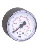 Manometer  NG 40 axial Stahlblech schwarz ; 0 bis 16; 1/8" axial