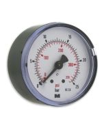 Manometer  NG 50 axial Stahlblech schwarz ; 0 bis 25 bar; 1/4"