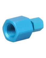 Schnellverschraubung  Alu blau Innengewinde ; 1/4" IG x 6/8 mm